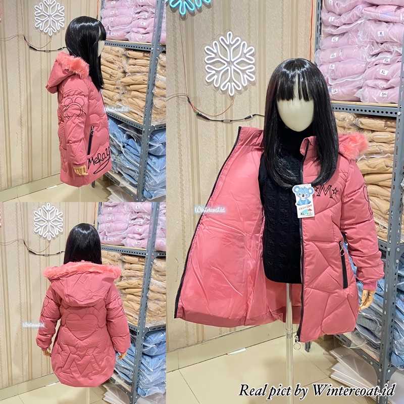 Winter coat for girl mantel musim dingin anak perempuan cewek import salju Mickey kids jaket jacket