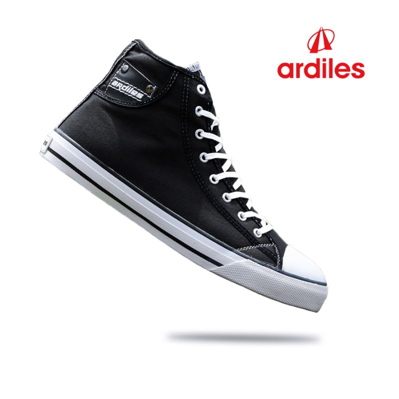 Sepatu Ardiles Demios Original Sneakers Kanvas Sekolah Pria Wanita Hitam Putih