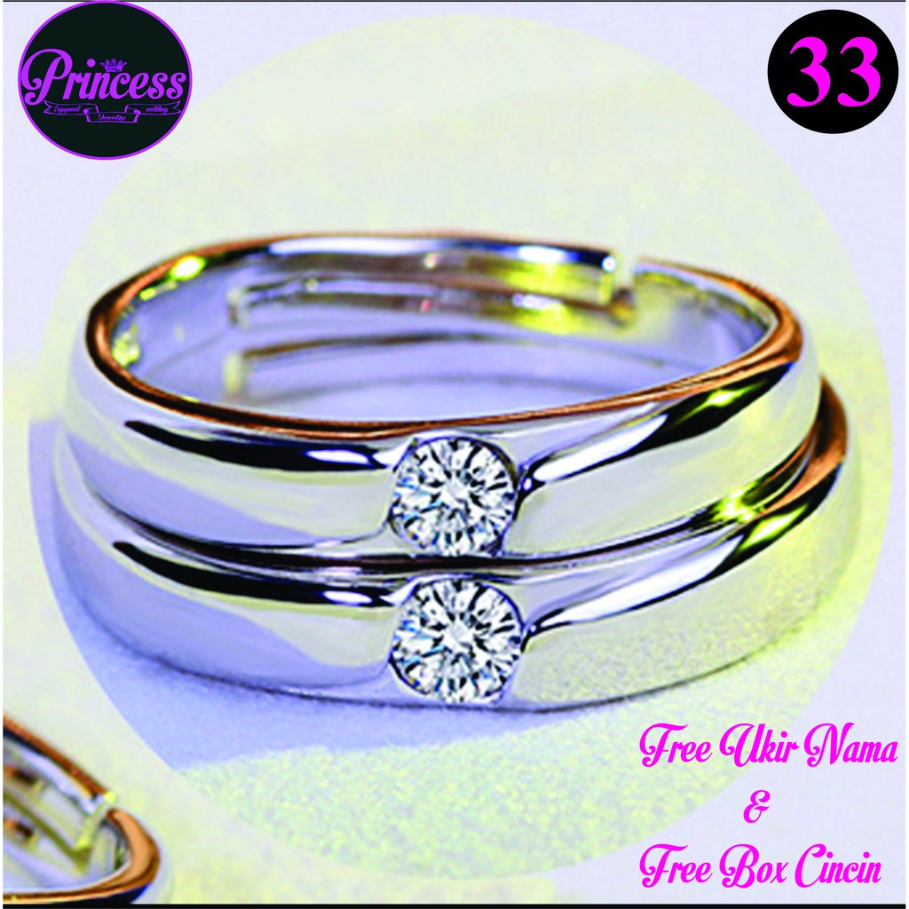 cincin kawin platinum cincin nikah platinum couple PJ33