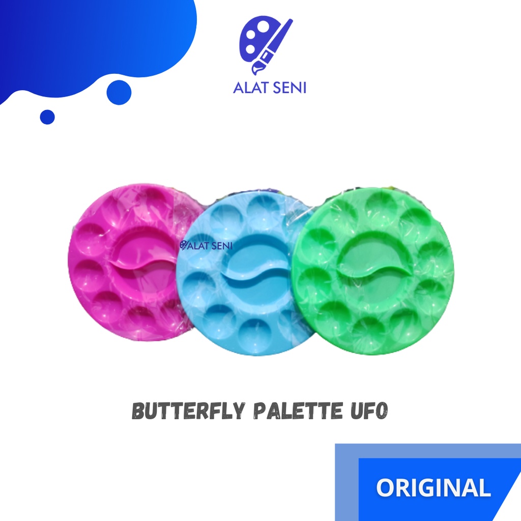 

Butterfly Palette Ufo Bulat Warna-Warni / Palet Lukis Bulat