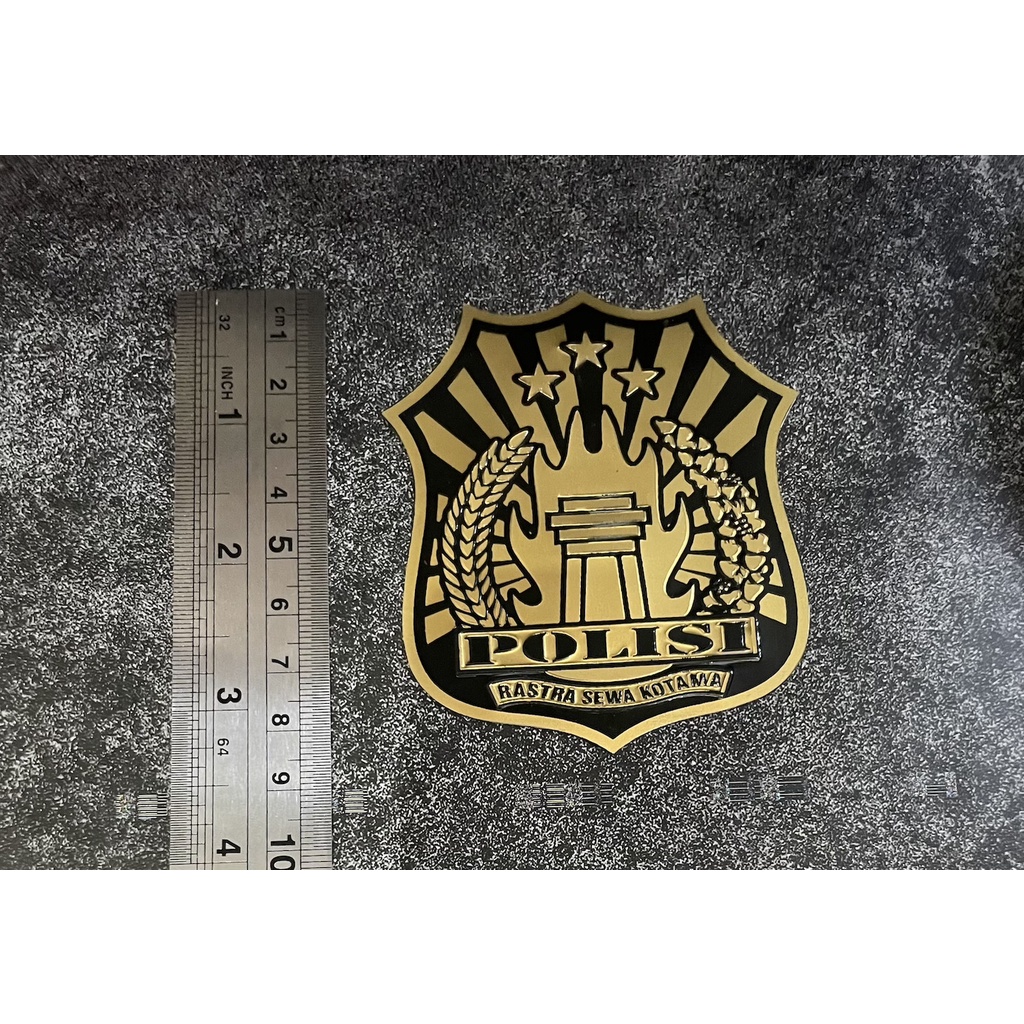 Sticker Polis* (Logo Perisai Emas) - Sticker Police Stiker Mobil