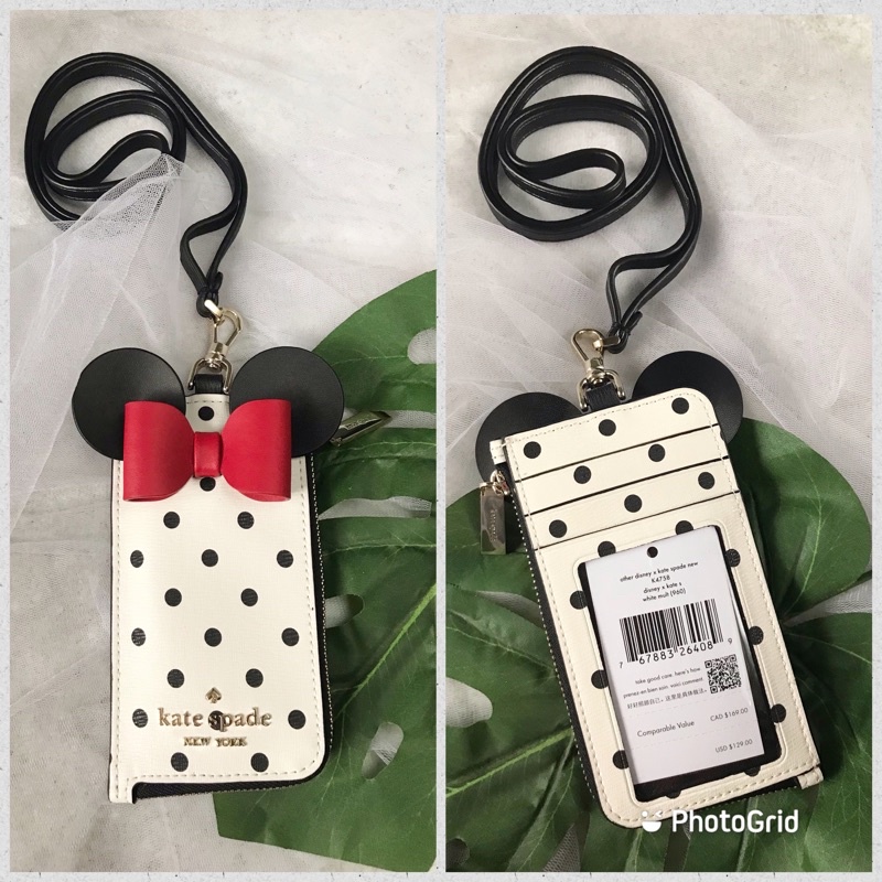 

lanyard id card kate spade original ks holder name tag disney minnie mouse