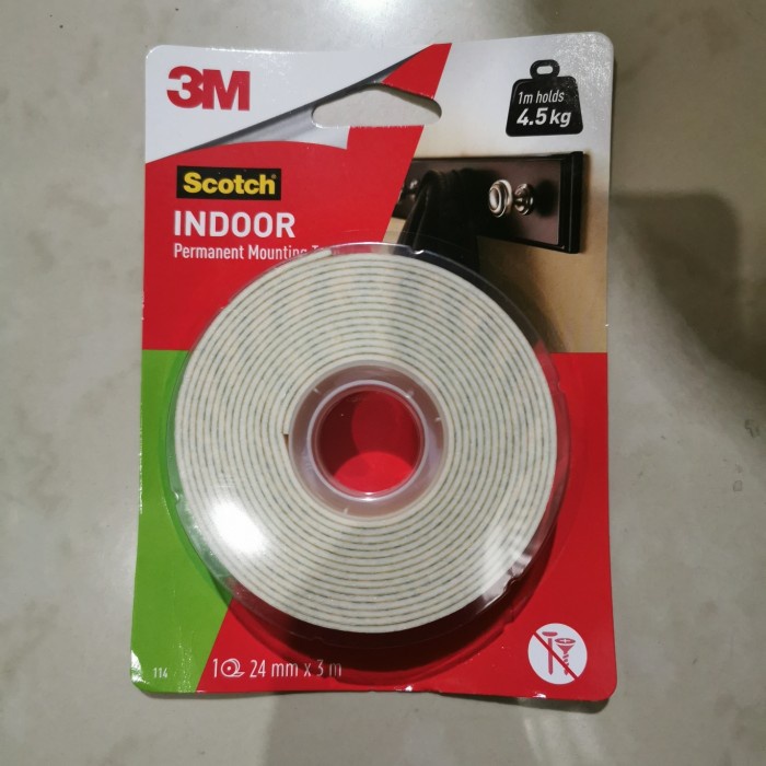

Diskon Scotch Mounting Indoor Permanent Tape 24Mm X 3M 4,5Kg/Mtr Original Usa Murah