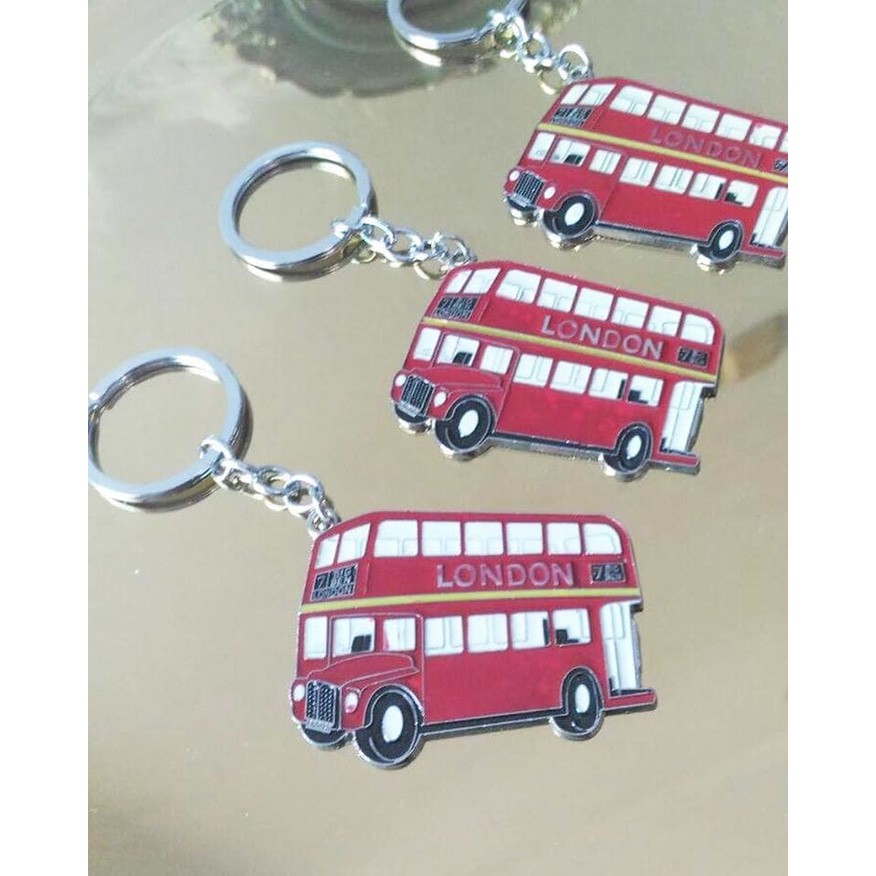 GANTUNGAN KUNCI MOTIF BUS MERAH LONDON/LONDON BUS KEY CHAIN