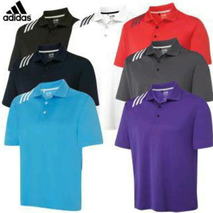 Kaos Kerah Big Size/Polo Shirt Big Size/Baju Big Size (Adidas Strip) .Aruansy.Olshop