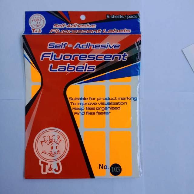 

LABEL / STICKER / Label Tom & Jerry No. 103 (32 X 64 mm) Orange