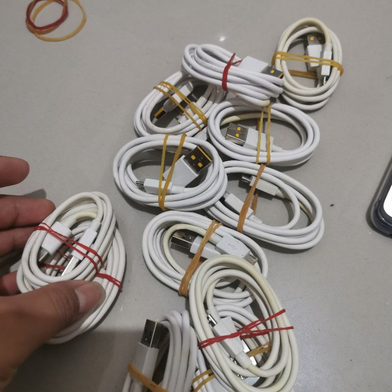 Kabel data Realme C 2 3 4 5 micro usb Model Lama 2A ori Copotan Bekas Asli 10000%