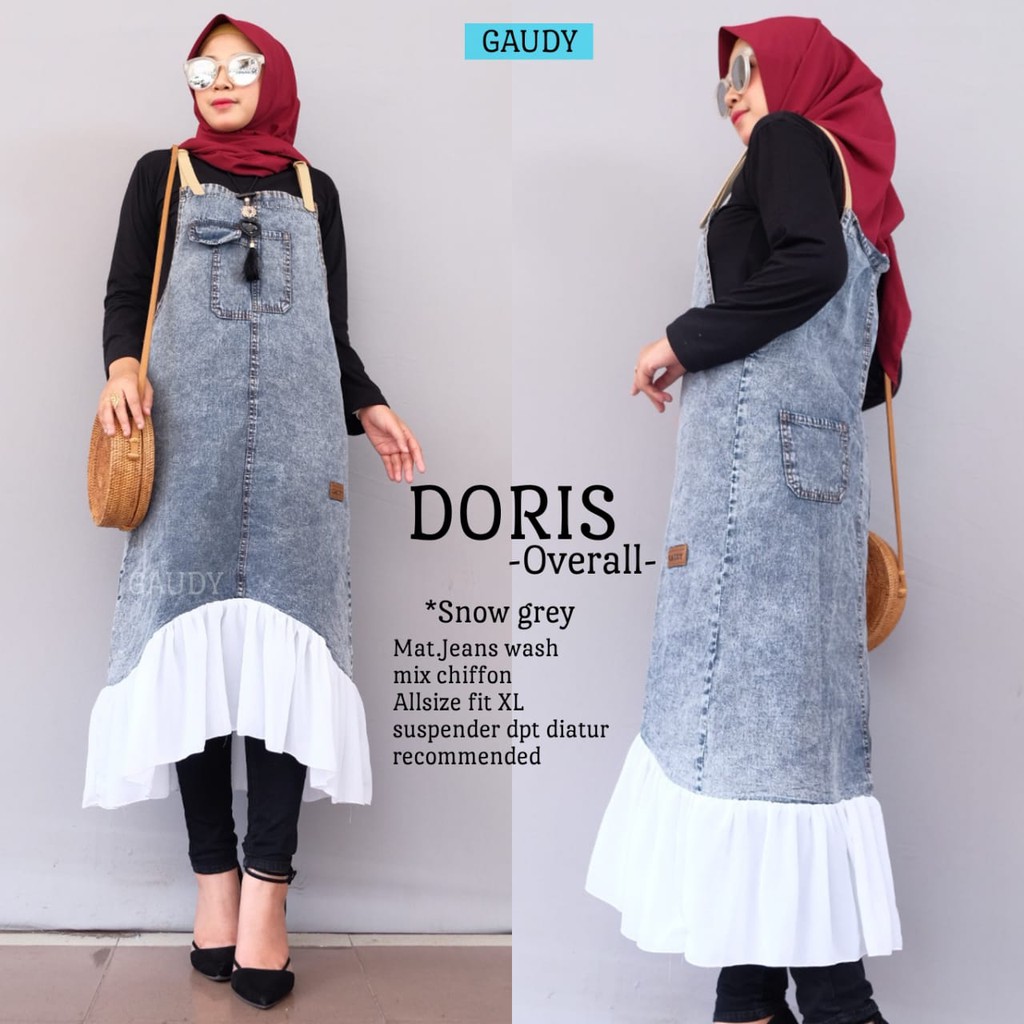 ((VARIAN 2 WARNA)) DORIS OVERALL MATT JEANS WASH