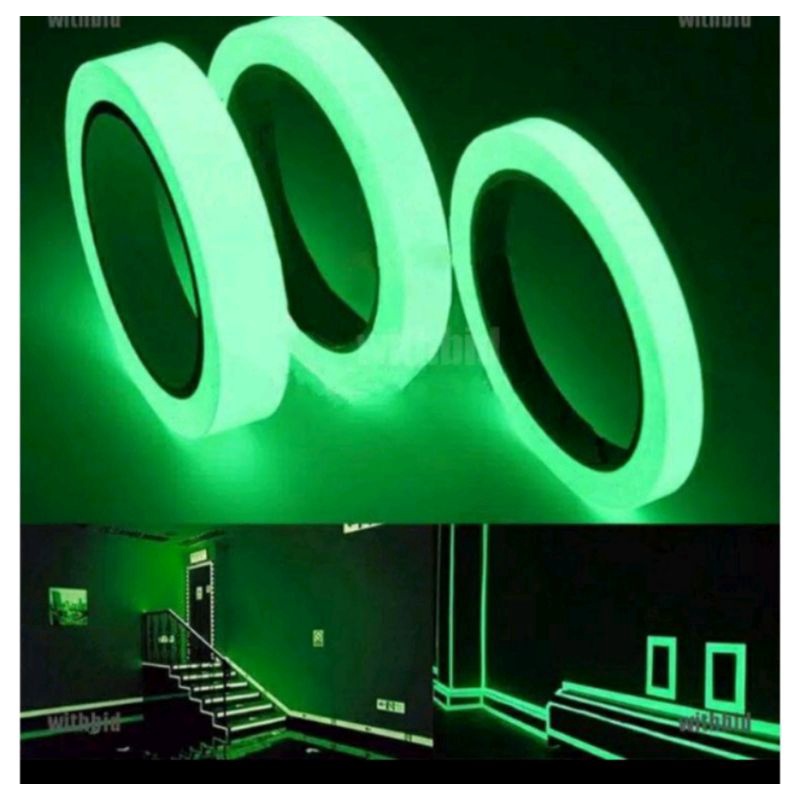 Lakban Glow In The Dark Isolasi Bisa Nyala Selotip Glow In The Dark 2m - Solasi Nyala Di Gelap