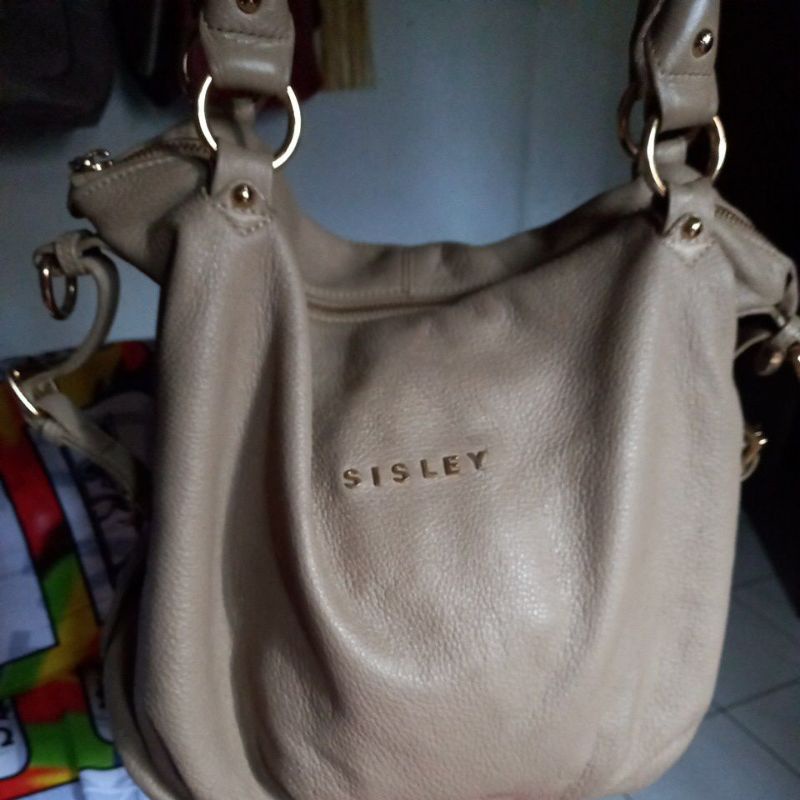 tas SISLEY fuul kulit asli preloved