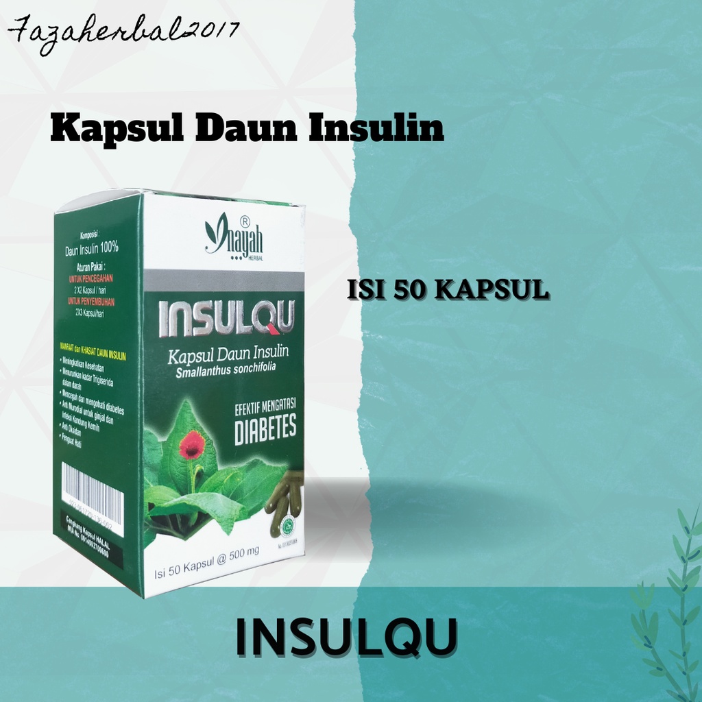 Insulqu Kapsul Daun Insulin Efektik Mengatasi Diabetes