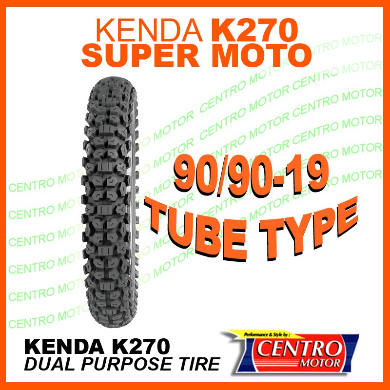 KENDA K270 90/90-19 TUBE TYPE.BAN DUAL PURPOSE COCOK UNTUK KLX150,DAN MOTOR TRIAL MODIFIKASI