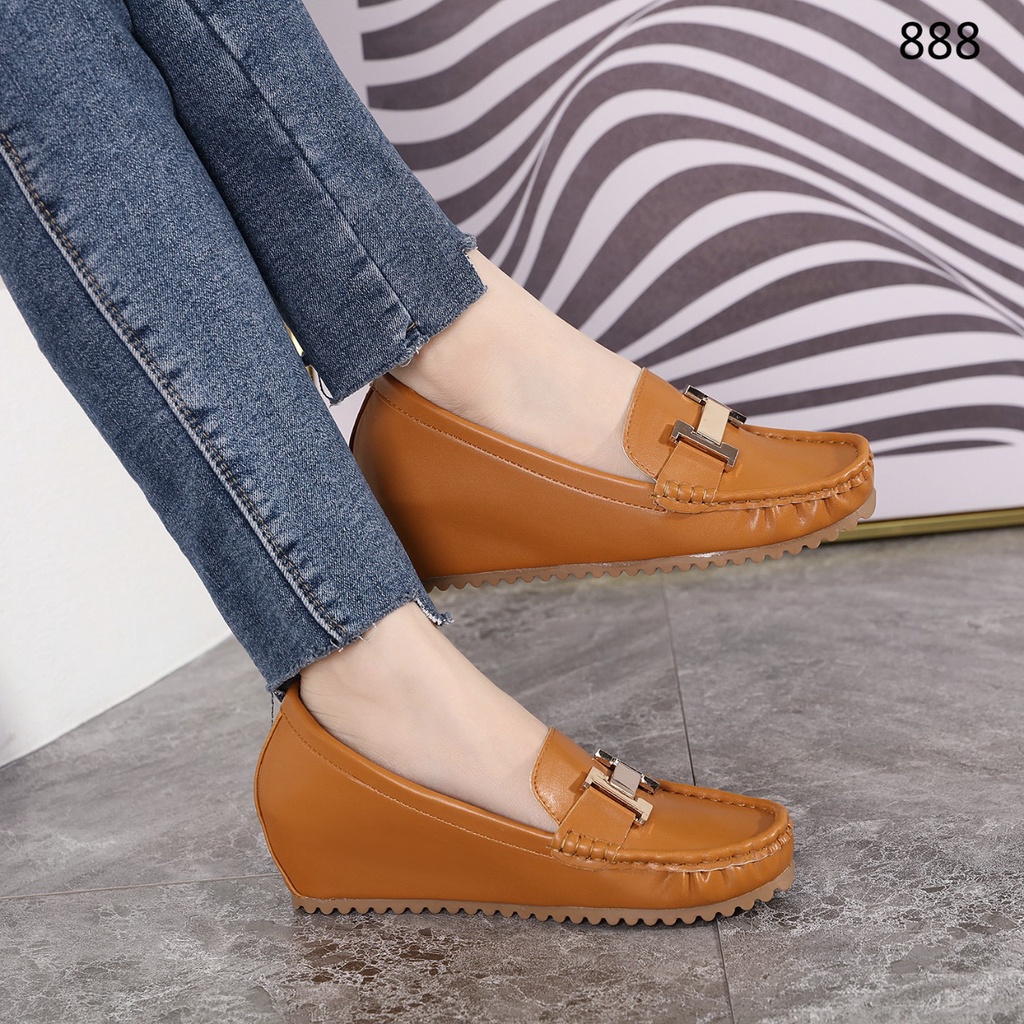 Leather Wedges Shoes 888