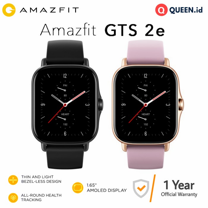 HANDPHONE & TABLET WEARABLE DEVICES AMAZFIT GTS 2E SMARTWATCH SPORT AMOLED - SMART WATCH GTS 2 E GPS