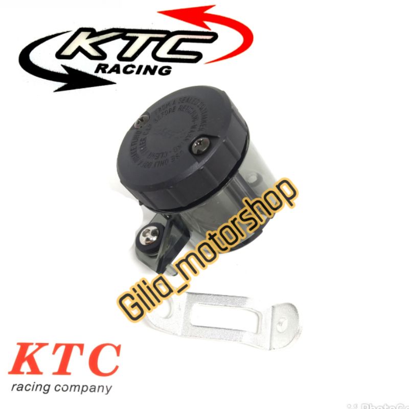 Tabung Minyak Master Rem KTC RACING plus Breket besi chrome  Tabung Master Rem Big Smoke Riben Universal