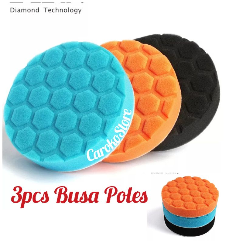 3pcs 5inch Busa Poles Sponge wax compound polish