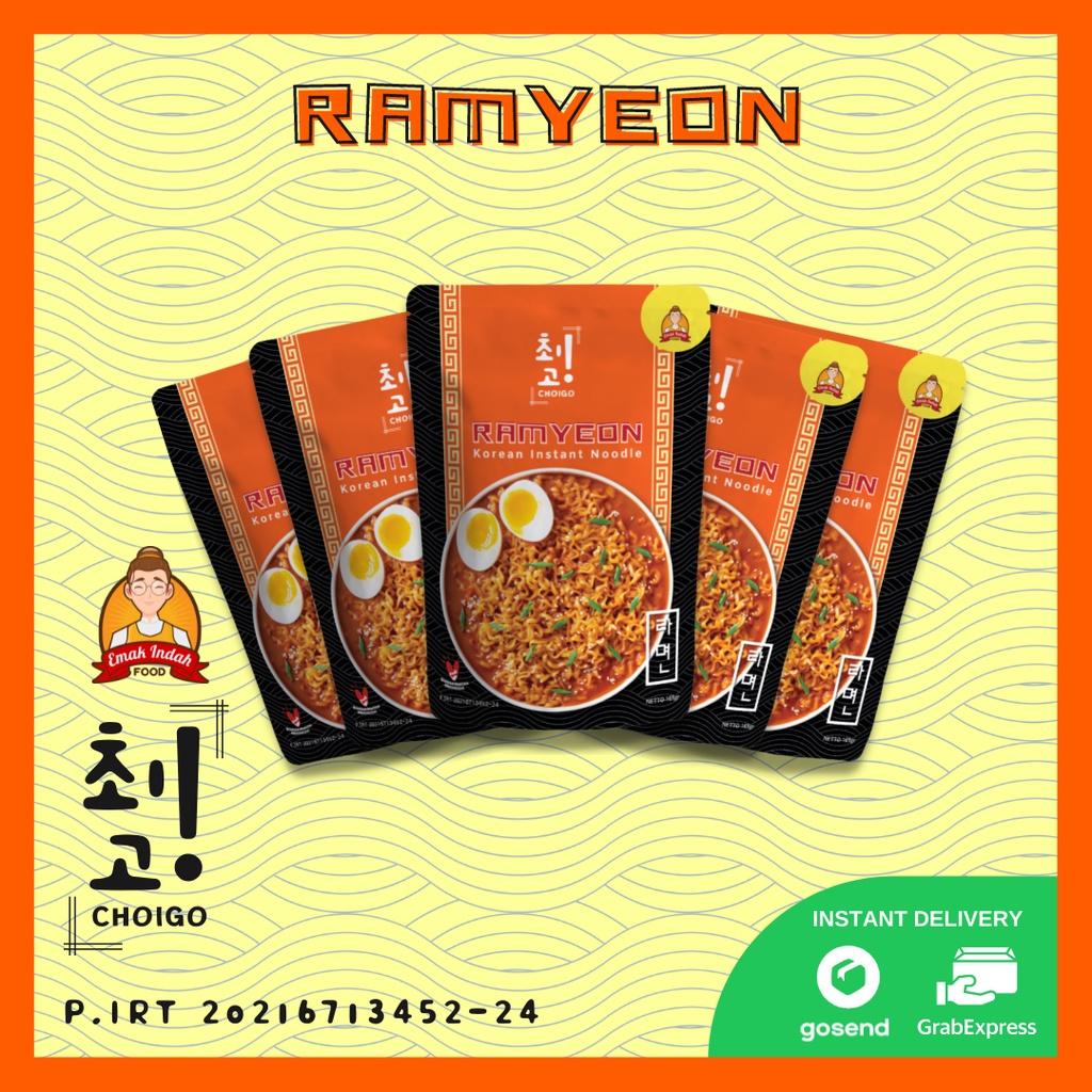 COMBO CHOIGO! RAMYEON (5PCS) - CHOIGO RAMYEON CHOIGO / RAMYEON CHOIGO / RAMYEON/RAMEN KOREA INSTAN - CHOIGO EMAK INDAH FOOD