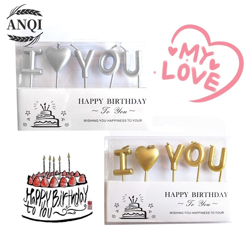 ANQI 1888 Lilin Ulir Panjang isi 6pcs/ Lilin Ulang Tahun Panjang Spiral/ Lilin Chrome Curly Panjang