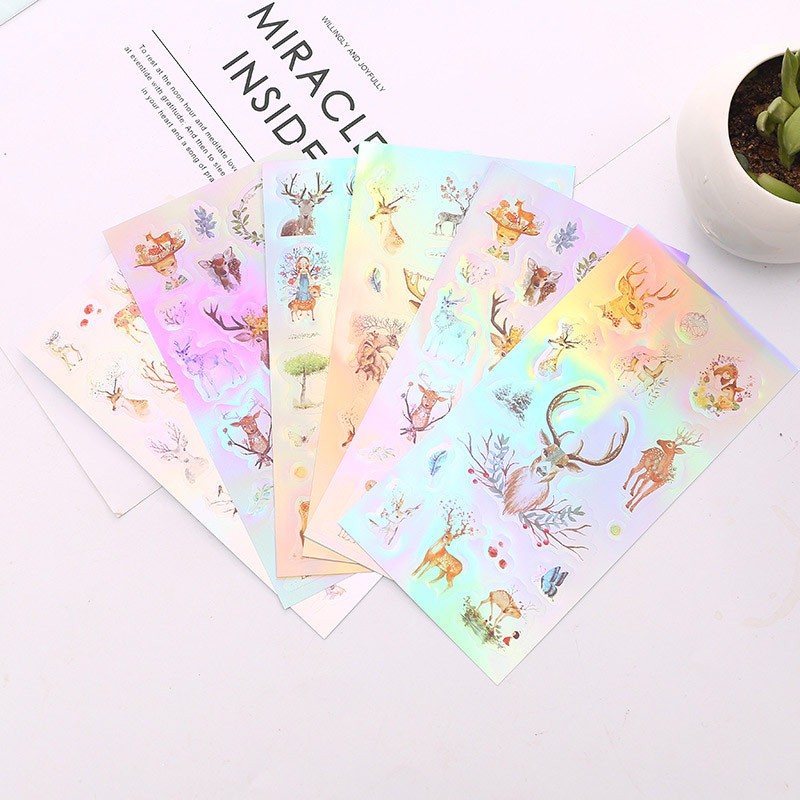 

Stiker Hias Majestic Deer Hologram Diary Deco Stickers Lucu dan Imut