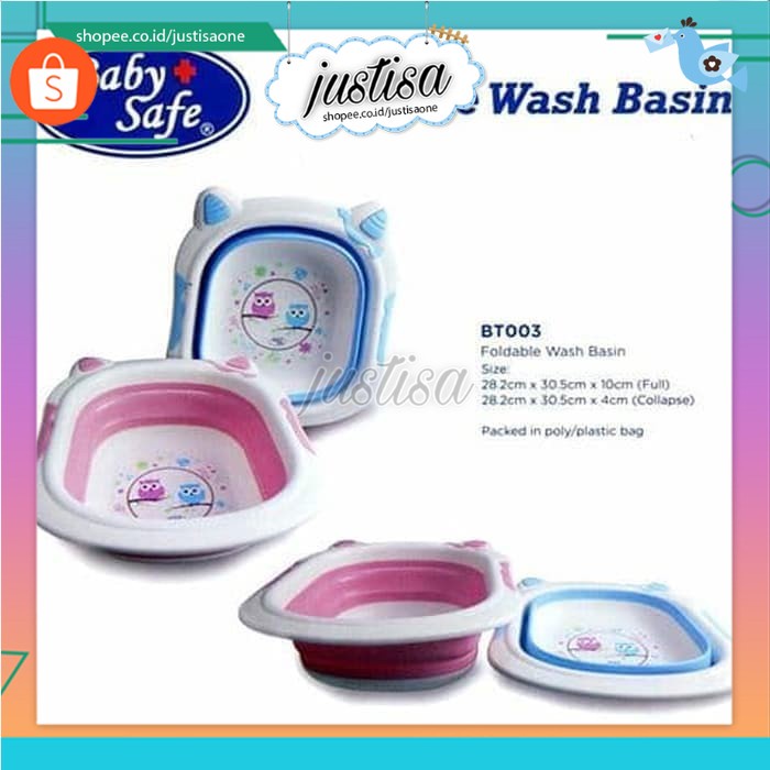 Promo !! Babysafe Foldable Wash Basin Baby Safe Baskom Bayi - baskom baby safe - baskom serba guna baby safe