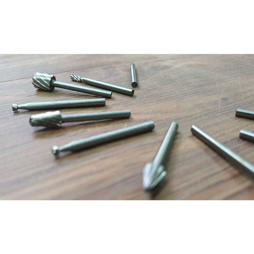 Mata Bor Tungsten Carbide Cone Spiral 10 PCS - Silver