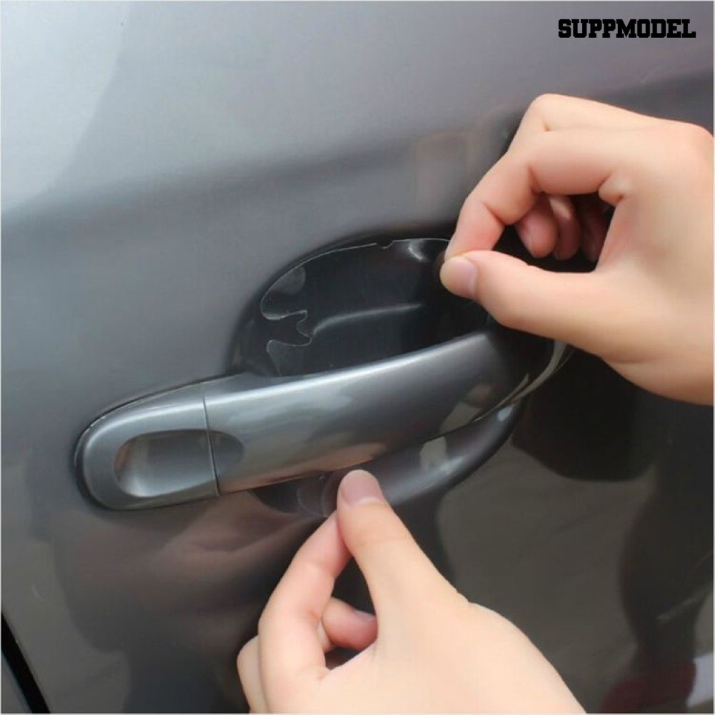 Supmodel 4pcs Film Pelindung Gagang Pintu Mobil Universal Anti Gores