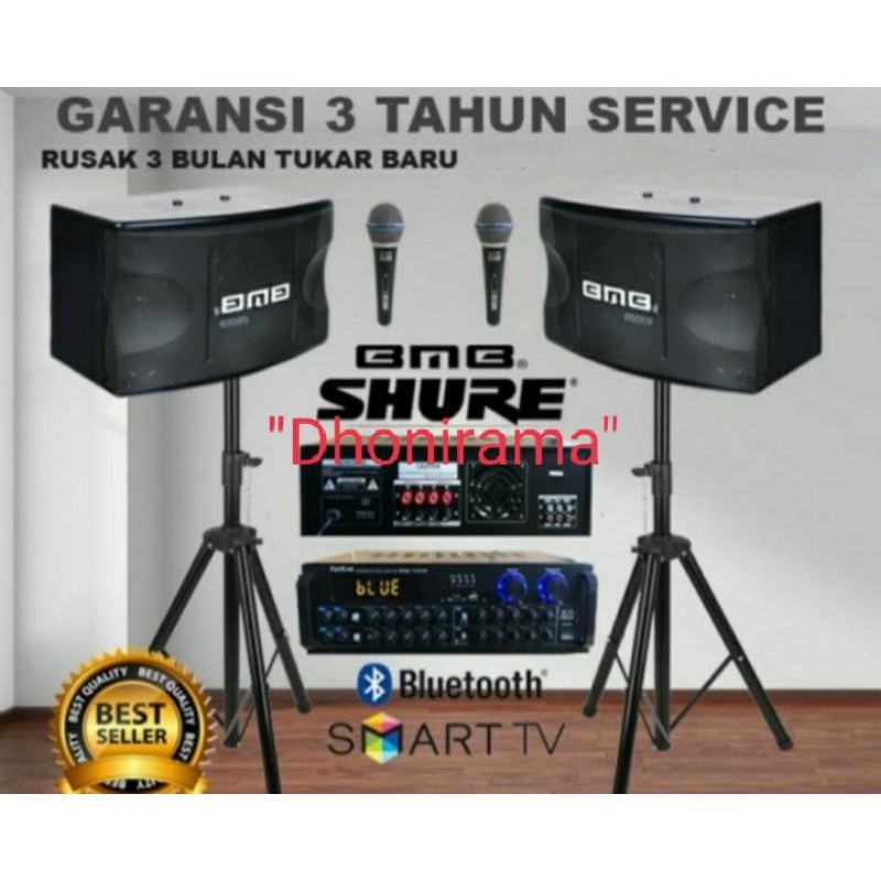 paket karaoke bluetooth BMB 10inch paket sound sistem rumah audio