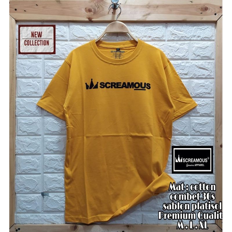 Kaos Distro Screamous Pria Lengan Pendek Termurah-Kaos Baju Pria Terlaris