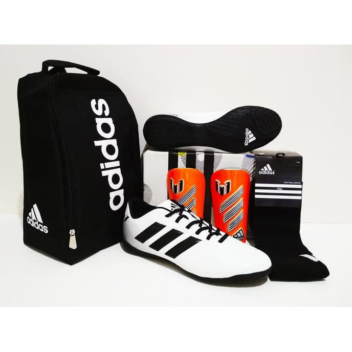 Termurah Paket Grade Ori Import Sepatu Futsal Adidas Nemeziz Ic (White Black) ,.