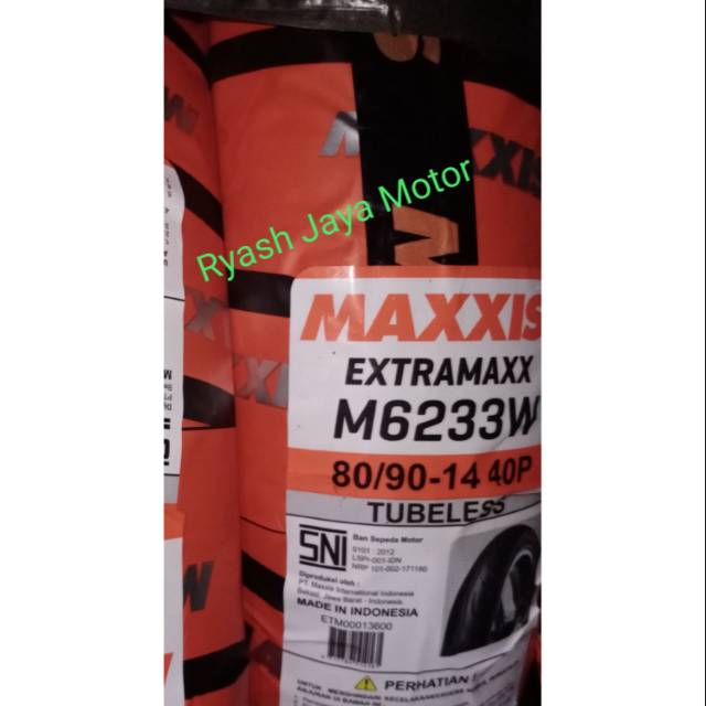 Ban tubeless maxxis extramaxx 80/90-14 for Vario 125/150/Mio soul/Mio M3/Mio smile/Beat F1/Beat esp/pop/street/Genio/beat new 2020/Scoopy karbu/scoopy f1/x-ride/125/fino/125/Variob110/125/110/Spacy karbu/f1/dll