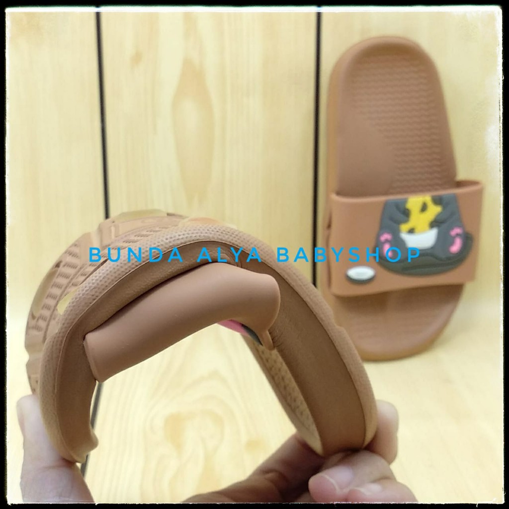 Sendal Anak Perempuan Umur 2 3 4 5 6 Tahun Elastis COKLAT - Sandal Anak Cewek Elastis Size 25 - 35 Karet Anti Licin