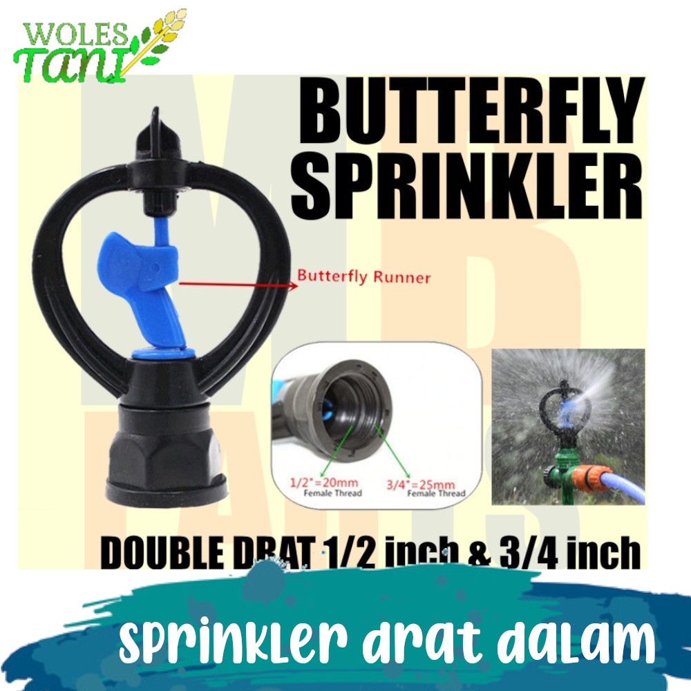 Sprinkler Butterfly Kupu Biru Drat Dalam