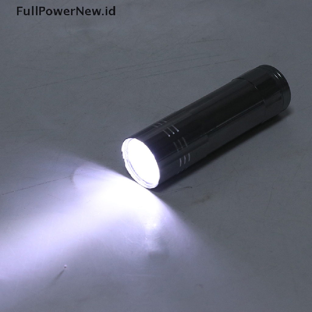 (Full) Lampu Senter UV 9-LED Mini Bahan Aluminum