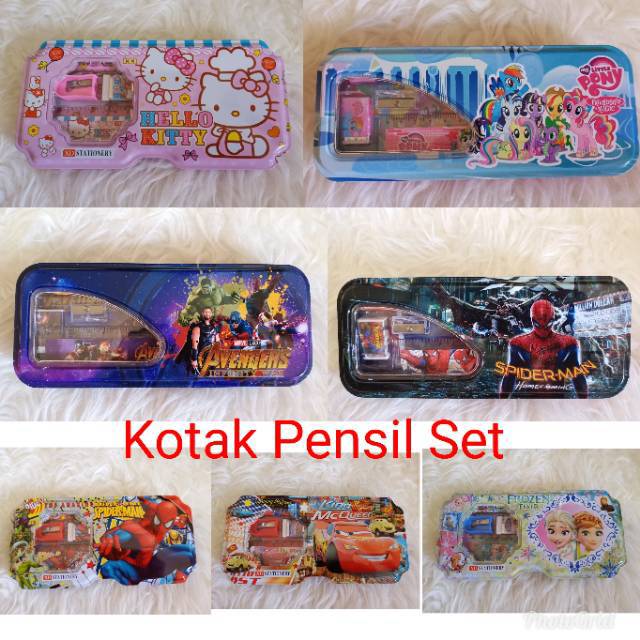 Kotak Tempat Pensil Besi set