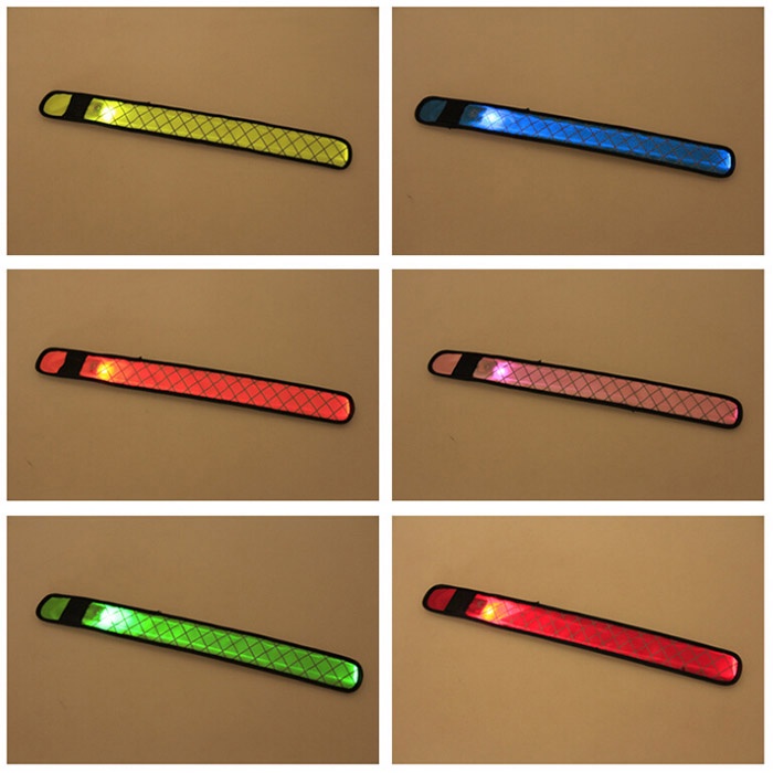 Mainan Gelang Slap Band Bahan Nilon Dengan Lampu LED Untuk Anak