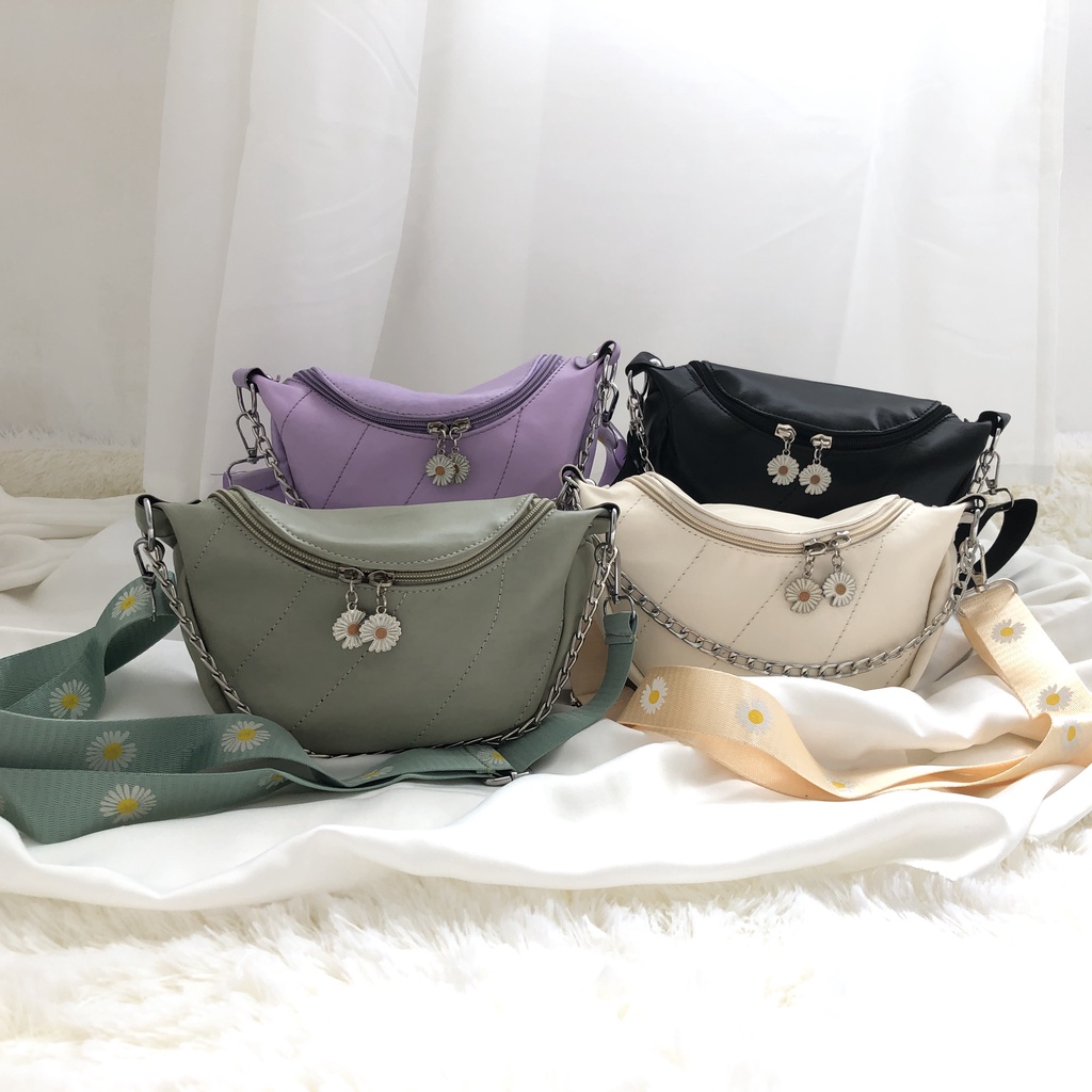 TAS WANITA SELEMPANG KECIL KULIT IMITASI IMPORT TAS BAHU FASHION KOREA