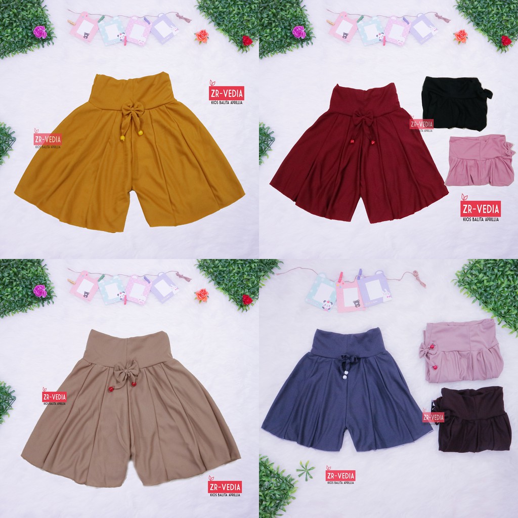 Rok Celana Polos Uk. 4-5 Tahun / Bawahan Anak Perempuan Murah Model Rok Celana Polos Grosir Adem