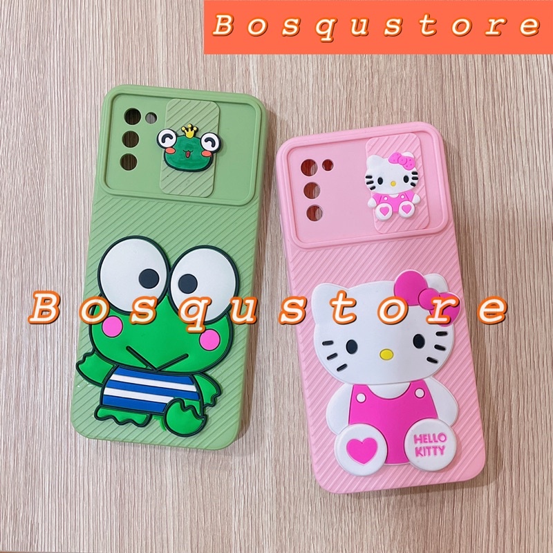 CASE SLIDE KARAKTER INFINIX SMART 6NFC/ SMART 5/ HOT 12i/ HOT 11PLAY/ HOT 11/ HOT 11S NFC/ HOT 10PLAY/ HOT 9PLAY/ HOT 10/ SOFTCASE KARAKTER KARTUN + SLIDE CAMERA MOTIF DORAEMON HELLOKITTY MINNIEMOUSE MIMICAT KEROPI