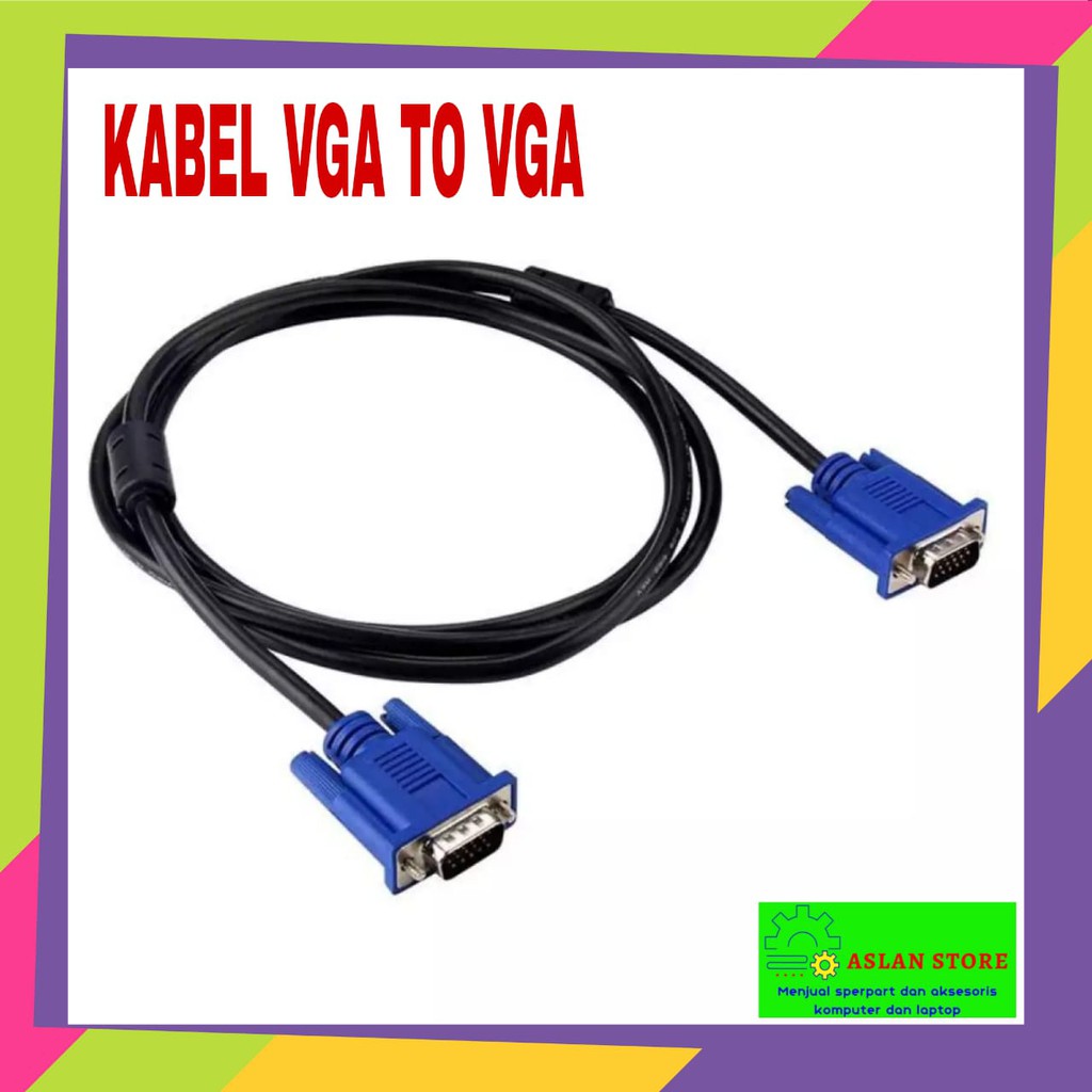KABEL VGA TO HDMI LAPTOP TO MONITOR LCD / LED (Bagus dan Murah) VGA TO HDMI 1.5m