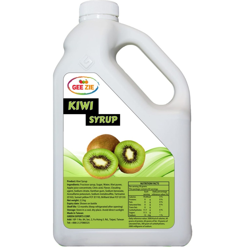 

Kiwi Syrup Gee Zie / Sirup Kiwi Geezie 1,2kg / 1200 gram