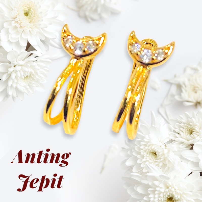 Anting wanita//anting jepit //anting permata// anting klip//perhiasan //anting