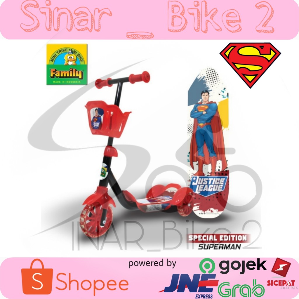 Scooter Anak Family Special Edition Justice League Superman Sc 7801
