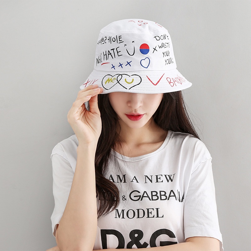 Topi Bucket / fisherman Gaya Korea / hip hop Untuk Pria / Wanita