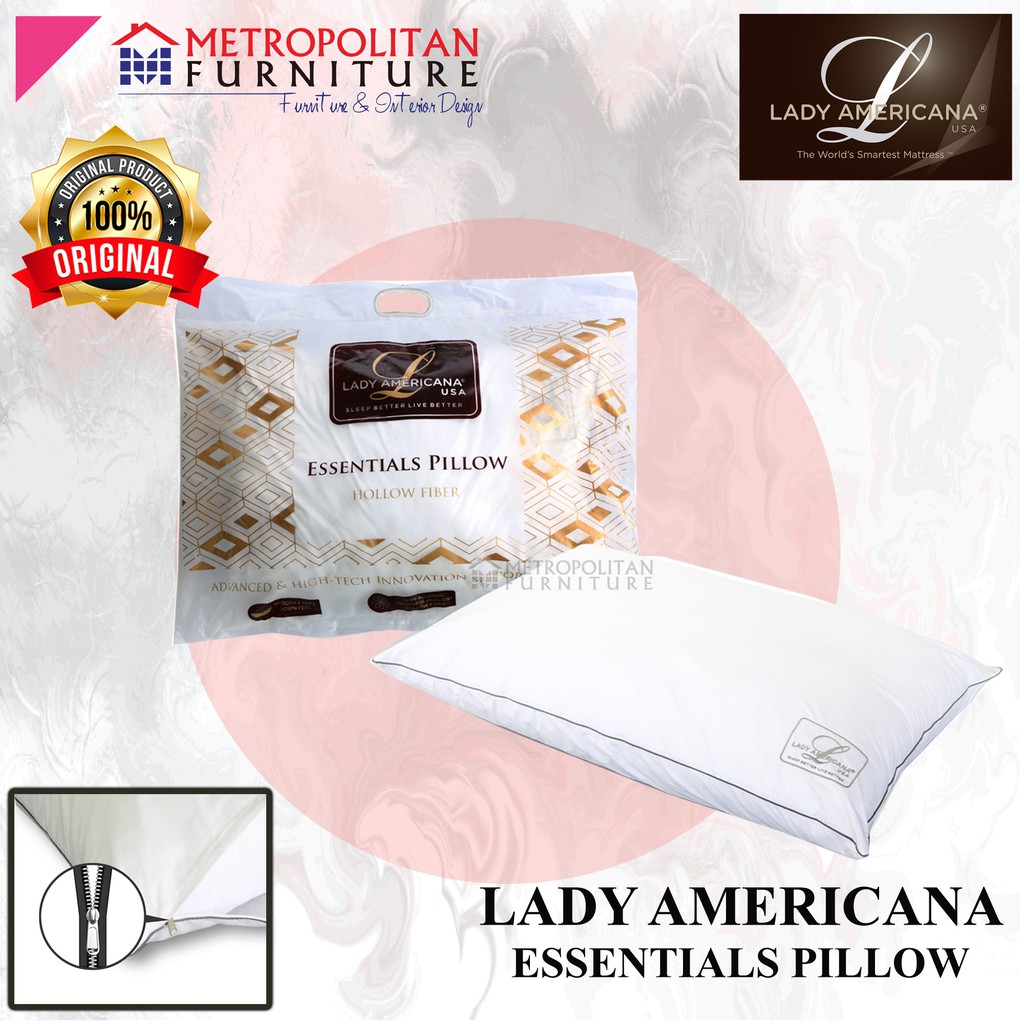 LADY AMERICANA Essentials Pillow Hollow Fiber Bantal Washable Cover / Bantal Kepala