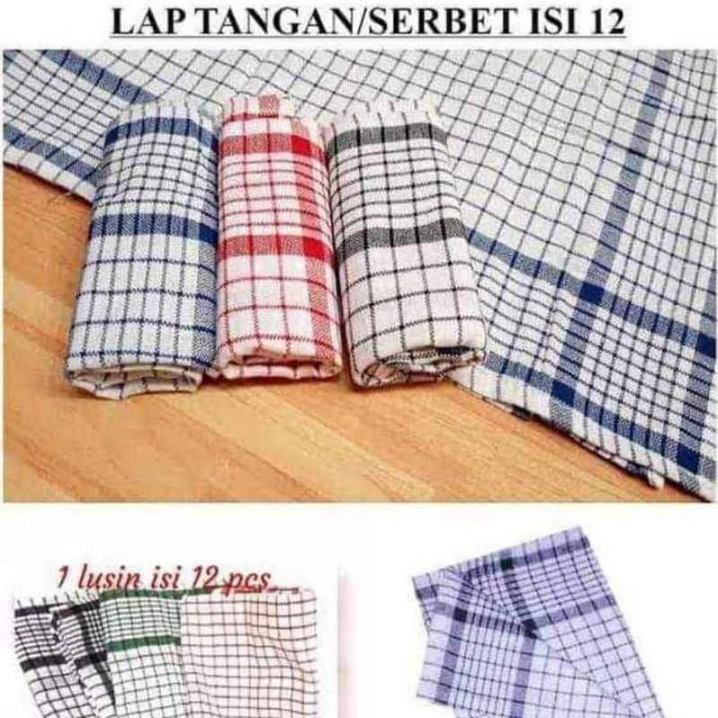 1 LUSIN | LAP SERBET MAKAN SERBAGUNA | SERBET LUSINAN