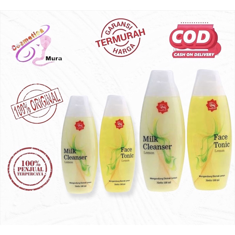 viva face tonic lemon 100 &amp; 200 ml || viva milk cleanser lemon 100 &amp; 200 ml