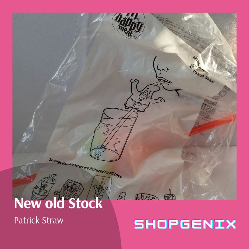 [RARE, NEW] Mainan Anak Happy Meal McD Patrick Straw