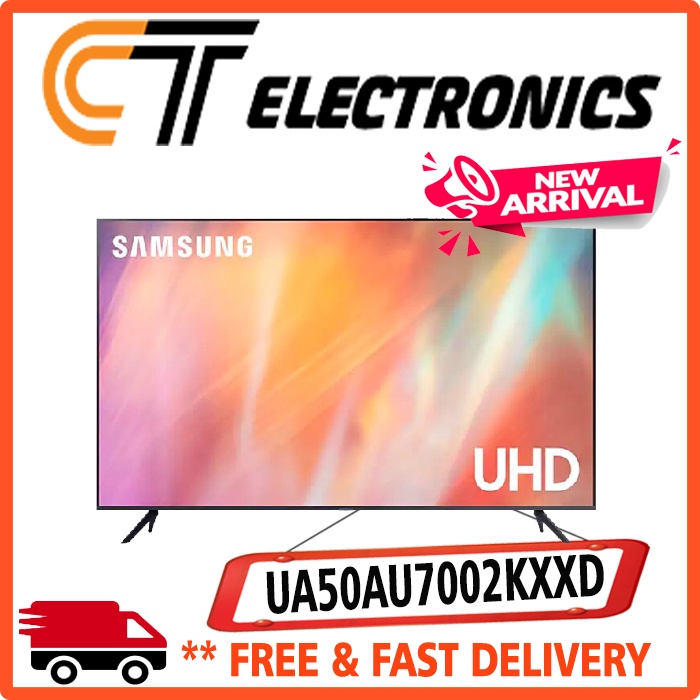 SAMSUNG 50 INCH UA50AU7002KXXD CRYSTAL UHD SMART 50AU7002 UA50AU7002