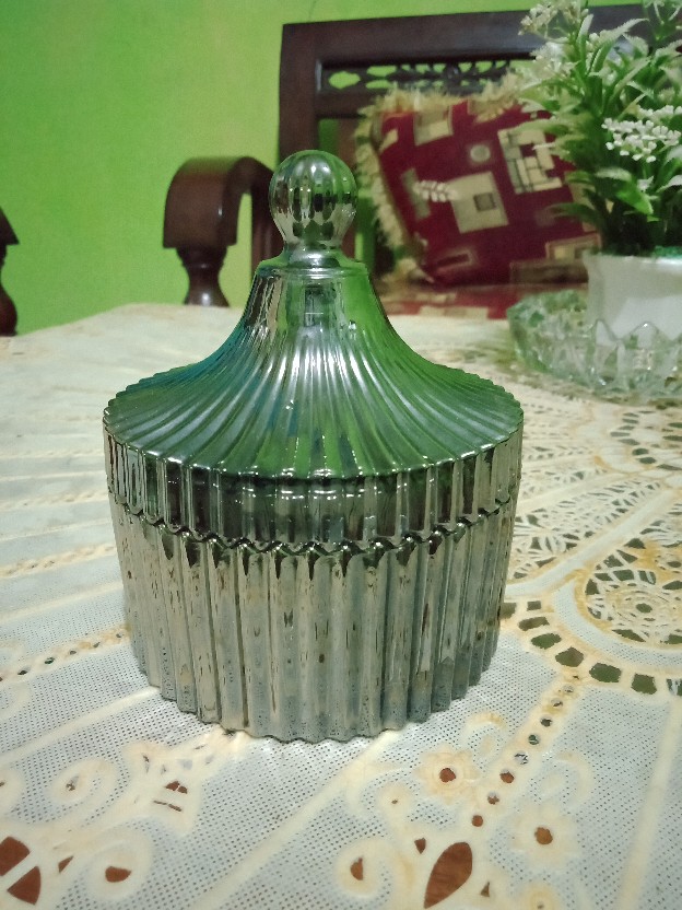 Serbu Murah - Glass Candy Jar Carrousel Wtg-006 - Gold - Toples Permen - Toples Kaca