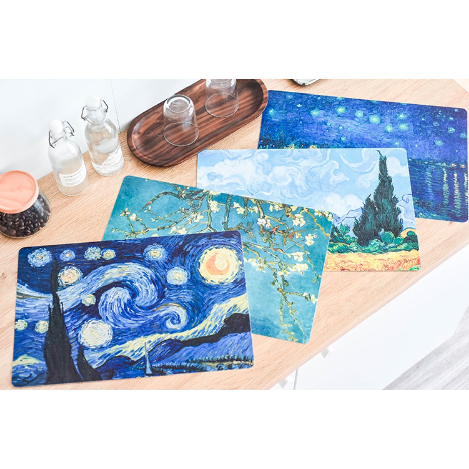 Alas Makan/ Alas Piring Lukisan & Bunga